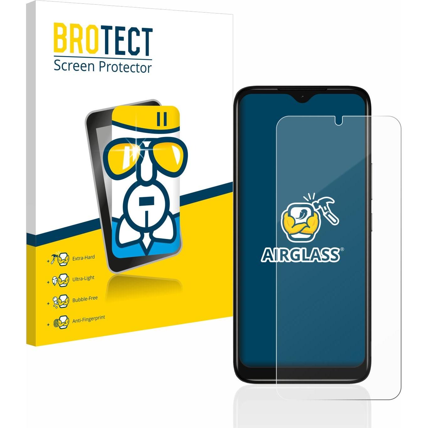 BROTECT AirGlass Panzerglasfolie (1 Stück, Nokia C12 Pro), Smartphone Schutzfolie, Transparent