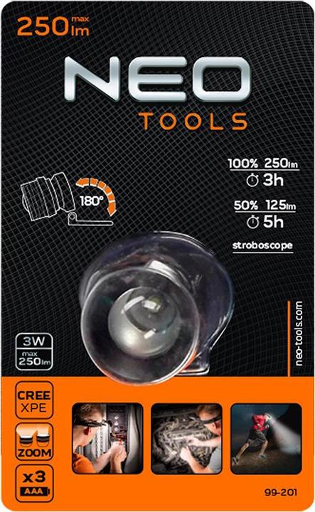 Image du produit Neo Tools Lampe frontale Neo T N99-201 (250 lm)