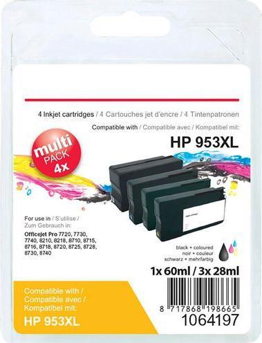 Actual product image Viking Ink cartridge HP953XL Compatible 953XL Black, Cyan, Magenta, Yellow (C, FC, M, Y)