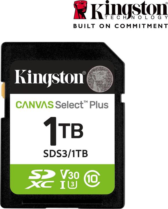 Produktbild Kingston Canvas Select Plus (1000 GB, SDXC, U3, UHS-I)
