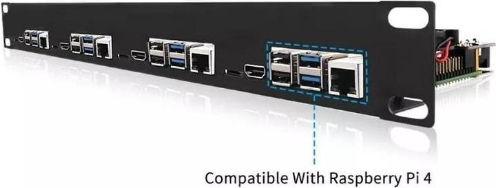 Actual product image Raspberry Pi U1 Rack Server Bracket for Raspberry Pi 4B and 5