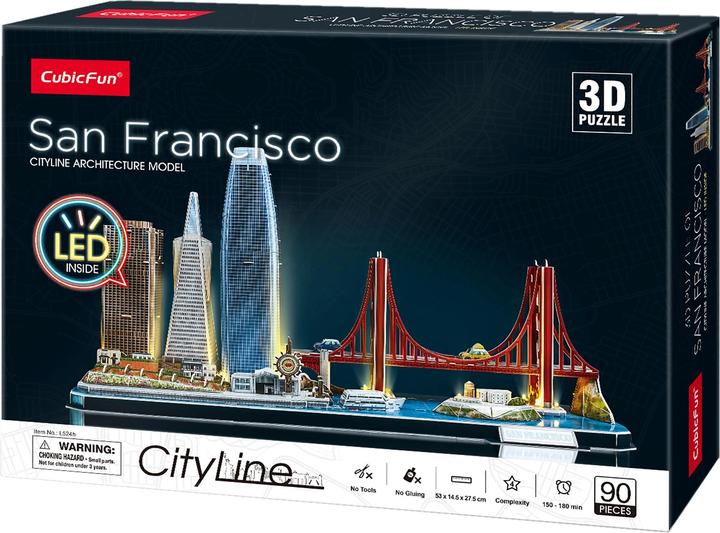 Produktbild Cubicfun 3d Puzzel City Line San Francisco LED (90 Teile)