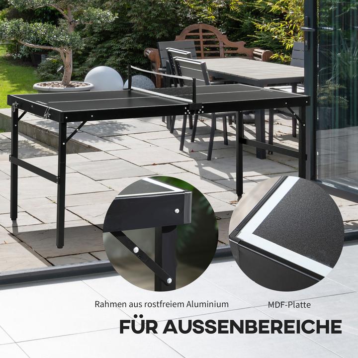 Image du produit SportNow Mini Tischtennisplatte Aluminium, MDF Schwarz