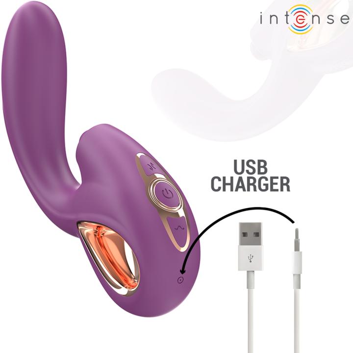 Actual product image Intense Lali Multifunktions-G-Spot-Vibrator Tapping & Stoss & Vibration Lila