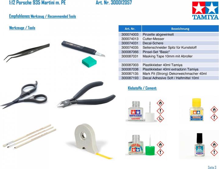 Produktbild Tamiya Porsche 935 Martini m. PE