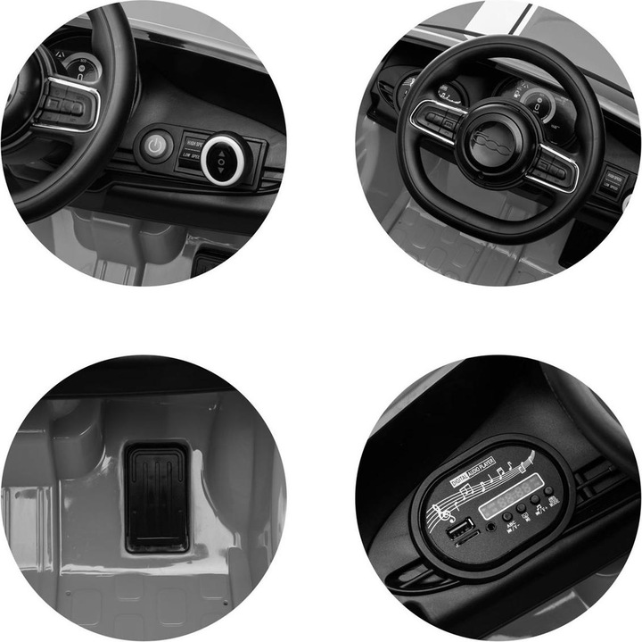 Produktbild Chipolino Kinder Elektroauto Fiat 500 (12 V)