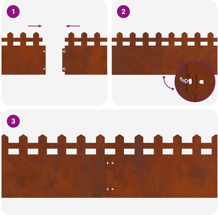 Produktbild vidaXL Rasenkanten (103 cm)