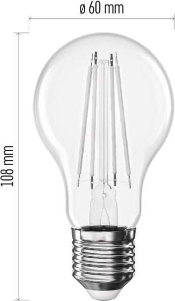 Produktbild Emos LED Lampe Filament A60 / E27 / 7,8 W (75 W) / 1060 lm / Neutral Weiss (E27, 7.80 W, 1060 lm, 1 x, D)
