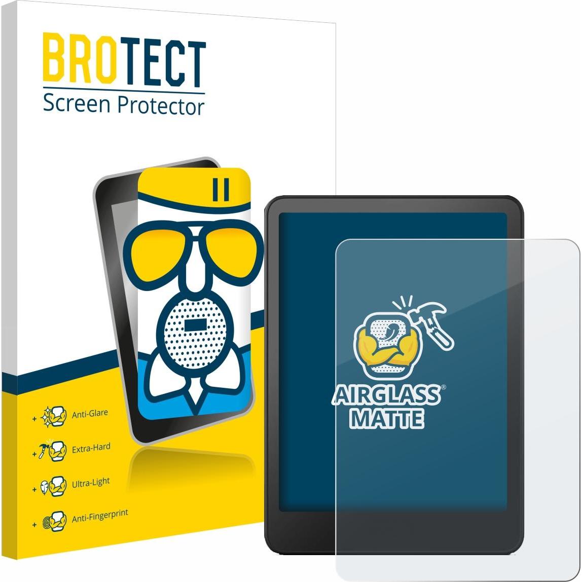 BROTECT Schutzglas Schutzfolie Glas Folie Displayschutz matt, eReader Zubehör, Grau