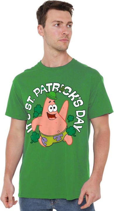 Immagine prodotto Spongebob Squarepants It's St Patrick's Day Maglietta Uomo (3XL)