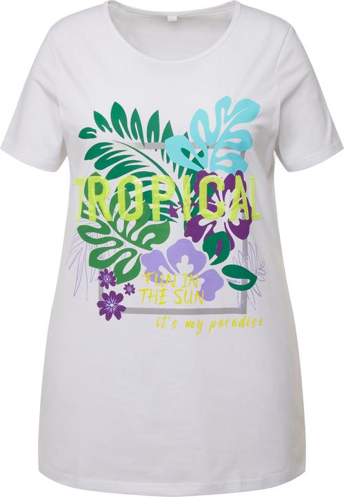 Immagine prodotto Miamoda T-Shirt, lang, TROPICAL Motiv, Rundhals, Halbarm (48)