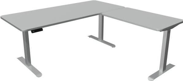 Produktbild Kerkmann Move 3 Premium höhenverstellbarer Schreibtisch lichtgrau rechteckig (180 x 80 x 72 cm)