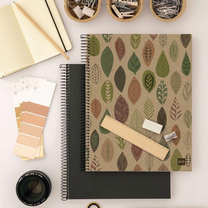 Image du produit Maul ECO Design NB4 ECOLEAVES Recycle A4 SQU 80g farbig (Speditionsversand) (A4, Quadrillé, Couverture rigide)