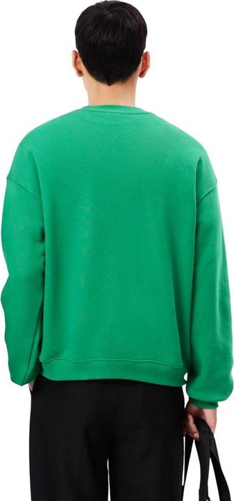 Actual product image Lacoste Unisex Adult Accent Badge Fleece Loose Fit Sweatshirt (S)