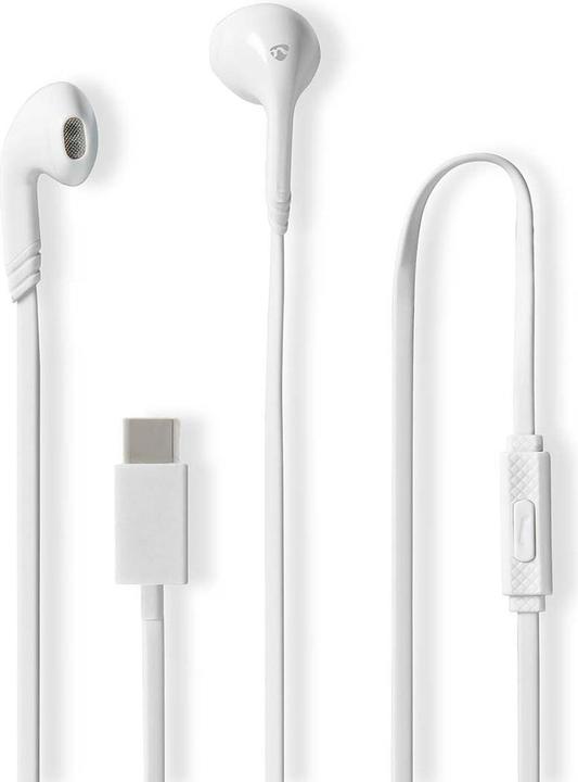 Actual product image Nedis Kopfhörer mit Kabel | USB-C™ | Kabellänge: 1.20 m | Eingebautes Mikro | Lautstärke-Regler | We (Cable)