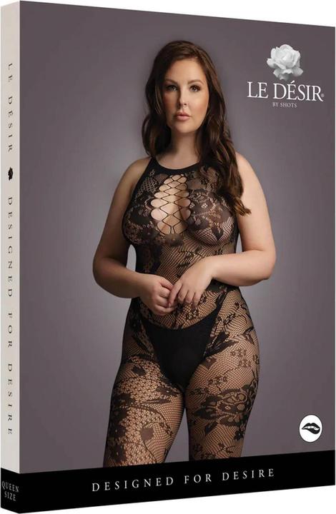 Actual product image Le Désir Criss Cross Neck Bodystocking - OSX (One size)