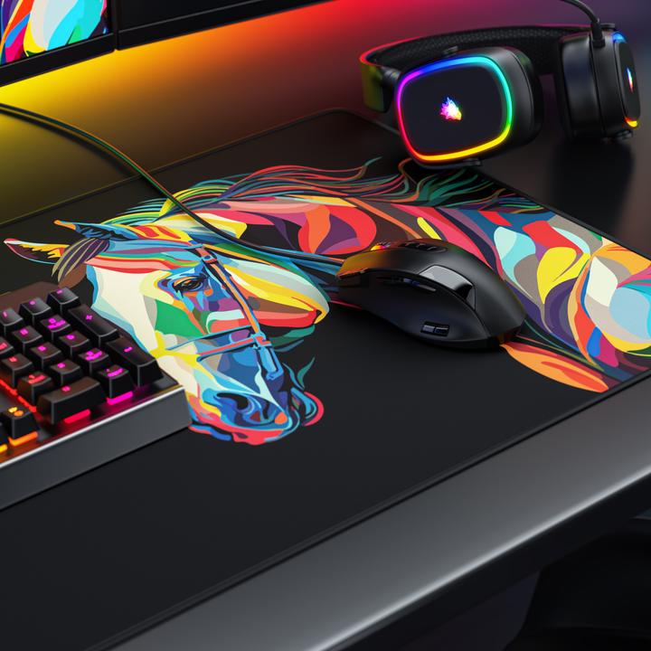 Actual product image Titanwolf Gaming Mouse Pad, 900 x 400mm XXL Speed Gaming Mouse Mat, Mousepad Extra Large Surface, Colour Horse (XXL)