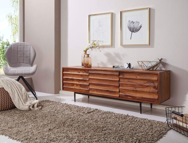 Produktbild FineBuy Lowboard Braun (38 x 38 x 50 cm)