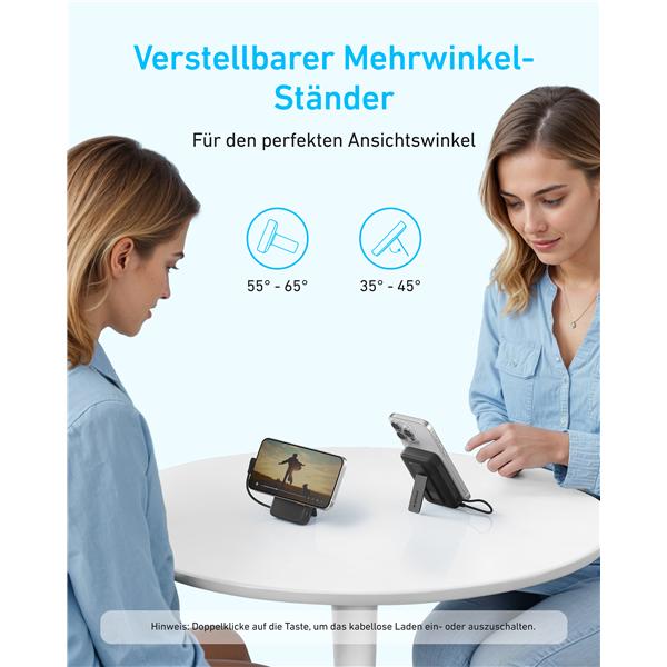 Produktbild Anker 30W, 1 x USB-C Zolo Magnetic Power Bank White (10000 mAh, 30 W)