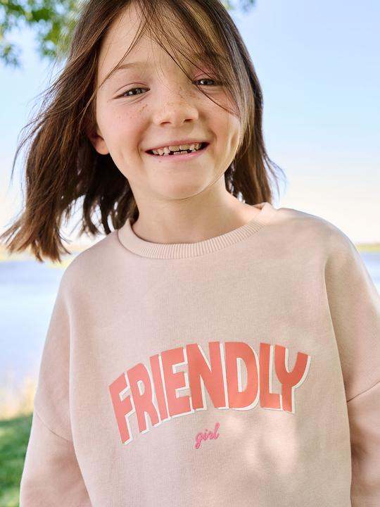 Produktbild Vertbaudet Sweatshirt mit Message-Print Mädchen, Recycling-Polyester (116)