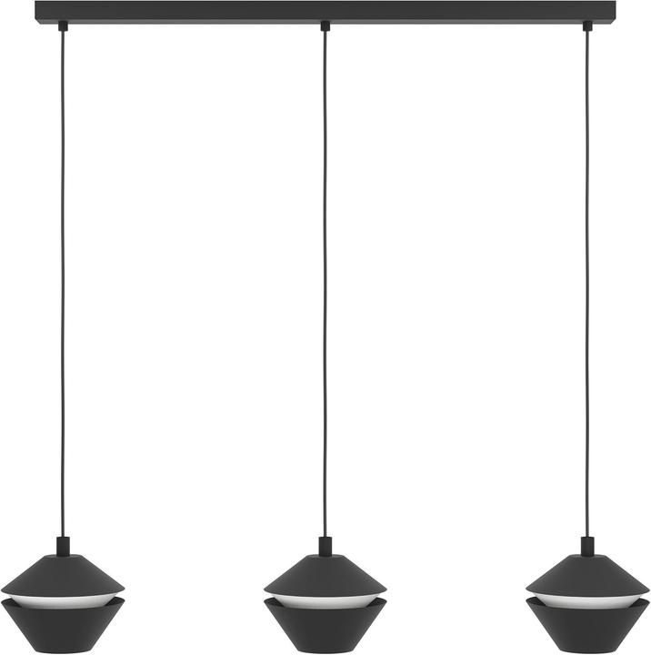 Produktbild EGLO Pendelleuchte PERPIGO 3x GU10, Schwarz/Weiss (GU10, 400 lm)