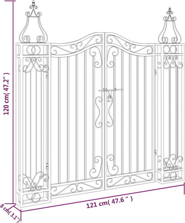 Actual product image vidaXL Gartentor