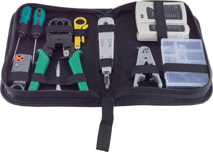 Immagine prodotto Shiverpeaks S/CONN set di strumenti per la massima connettività, rete, 10 pezzi, con borsa (Attrezzi)