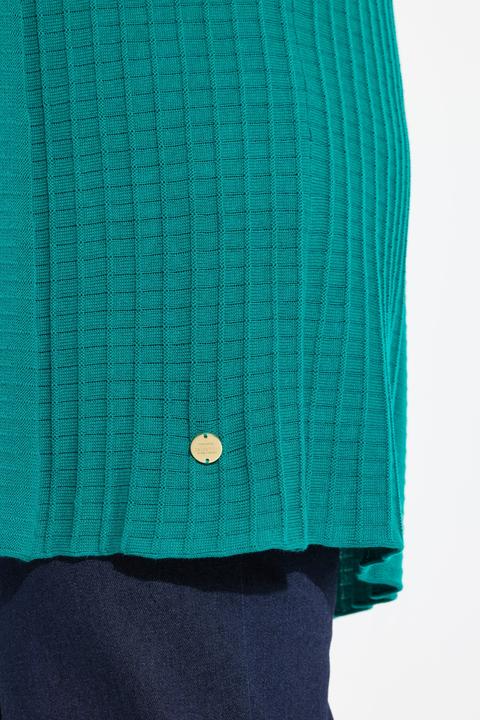 Produktbild Ulla Popken Plissee-Strickjacke, A-Linie, Schalkragen, Langarm (46, 48)
