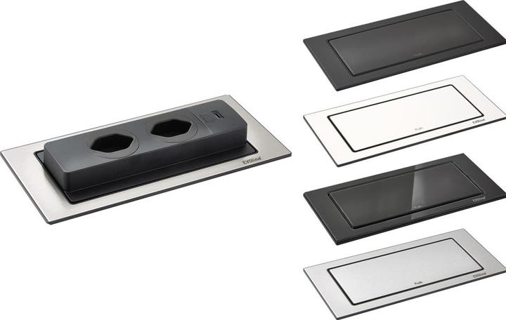 Productafbeelding Evoline BackFlip, Glas, zwart, Schuko