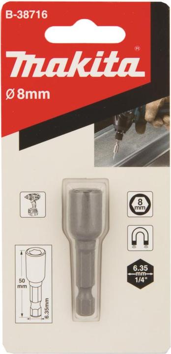 Actual product image Makita Magnet Nutsetter 8x50mm (8 mm)