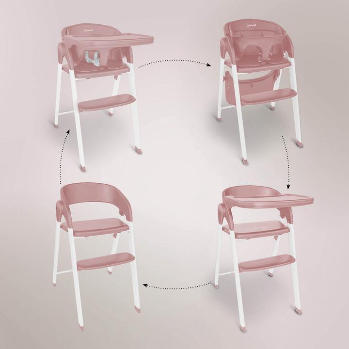 Actual product image BabyGo Levels Highchair rose/white (Highchair)