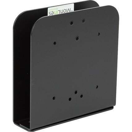 MonLines PCH001B PC Thin Client Halterung small 37 - 60 mm, schwarz, PC Zubehör, Schwarz