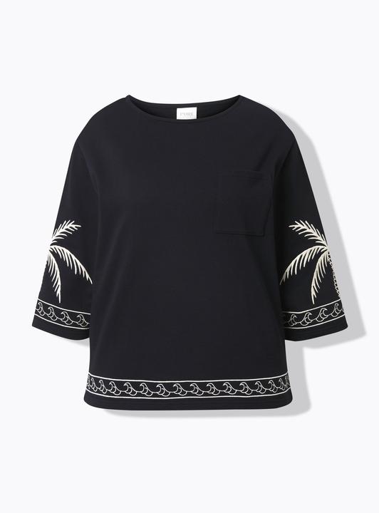 Produktbild Ulla Popken Sweatshirt, U-Boot-Ausschnitt, 3/4-Arm (54)