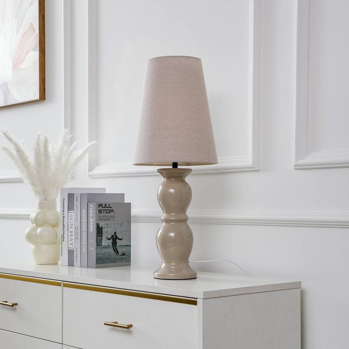 Produktbild Lucande Lyndorin Tischleuchte Beige (E27)