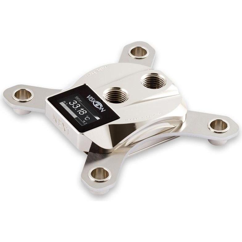 Aqua Computer Cuplex Kryos Next Con Vision Lga 1700 - Nichel/Nickel, Raffreddamento Ad Acqua Cpu, Argento