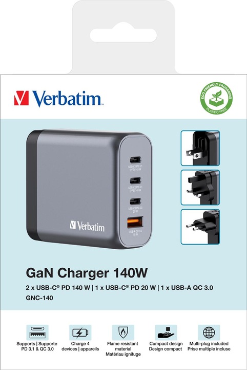 Produktbild Verbatim GNC-140 GaN Charger (140 W)
