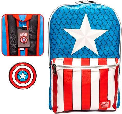 Image du produit Loungefly Marvel Captain America Rucksack with pin 45cm