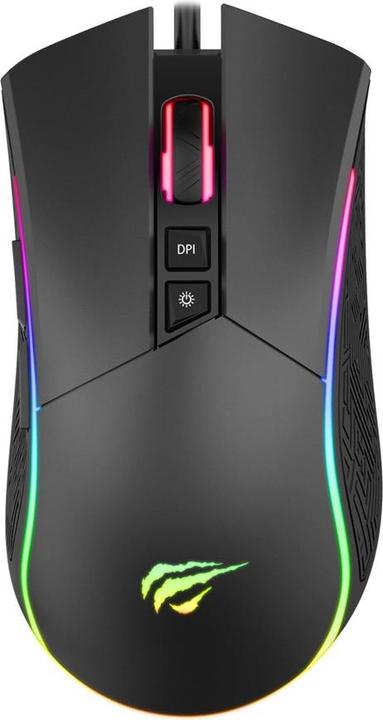 Actual product image Havit GAMENOTE MS1001S gaming mouse RGB 800-4800 DPI (Cable)
