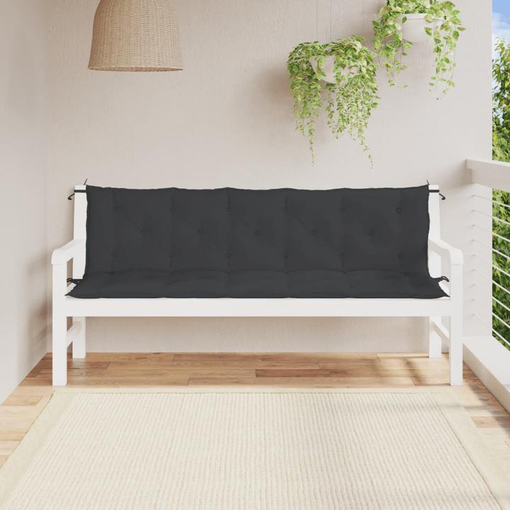 Actual product image VidaXL Garden bench cushions 2 pcs. O x ford fabric (180 x 50 x 7 cm)