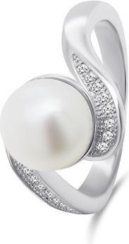Immagine prodotto Brilio Argento - Incantevole anello in argento con vera perla RI061W - Circuito: 54 mm (54, 925 Argento)