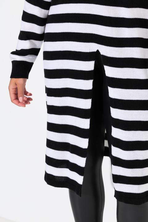 Produktbild Miamoda Long-Pullover, A-Linie, Ringel, Saumschlitz (46, 48)
