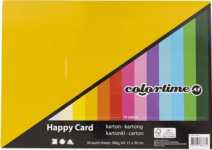 Productafbeelding Creativ Company Lente karton Kleur A4, 30 velletjes (180 g/m², 1x)