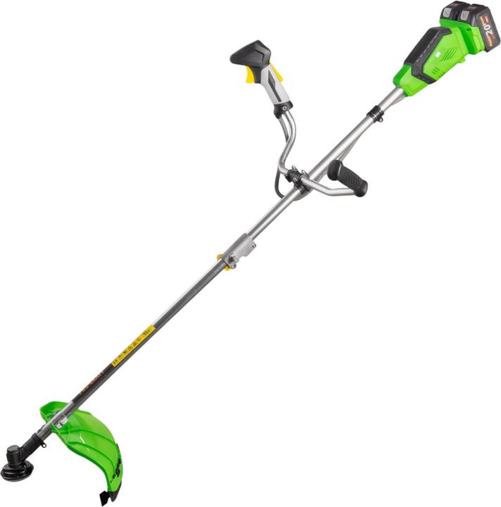 Procraft ATA-40/2 Akku Freischneider 40 V ( 2x 20 V ) 220 mm Brushless + 2x Akku 4,0 Ah + Ladegerät (Metallschneideblatt, Trimmfaden)