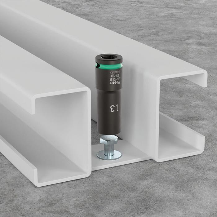 Actual product image Wera 8790 Nuss-Magnetleiste B Deep Impaktor 1, 3/8, 10teili (30 mm)