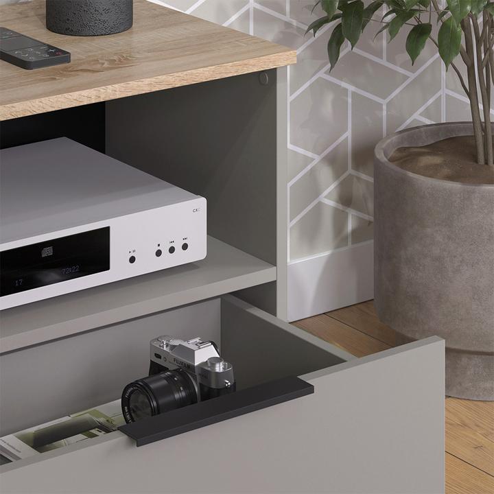 Actual product image Vicco Lowboard Wido, Greige/Sonoma, 60 x 50 cm mit Schublade