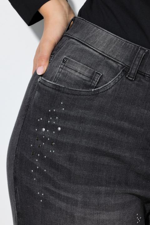 Immagine prodotto Ulla Popken Jeans modello Mary con rivetti, taglio della gamba ampio e cintura comoda (26)