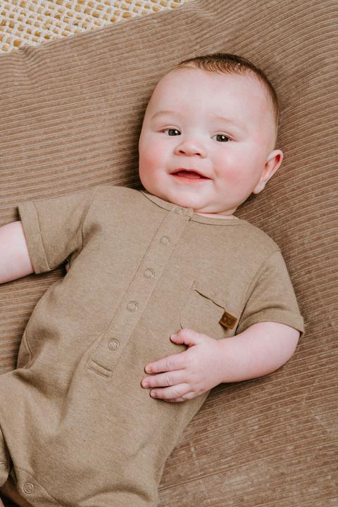 Produktbild Baby's only Strampler kurzer Ärmeln Melange clay - 68 (68)