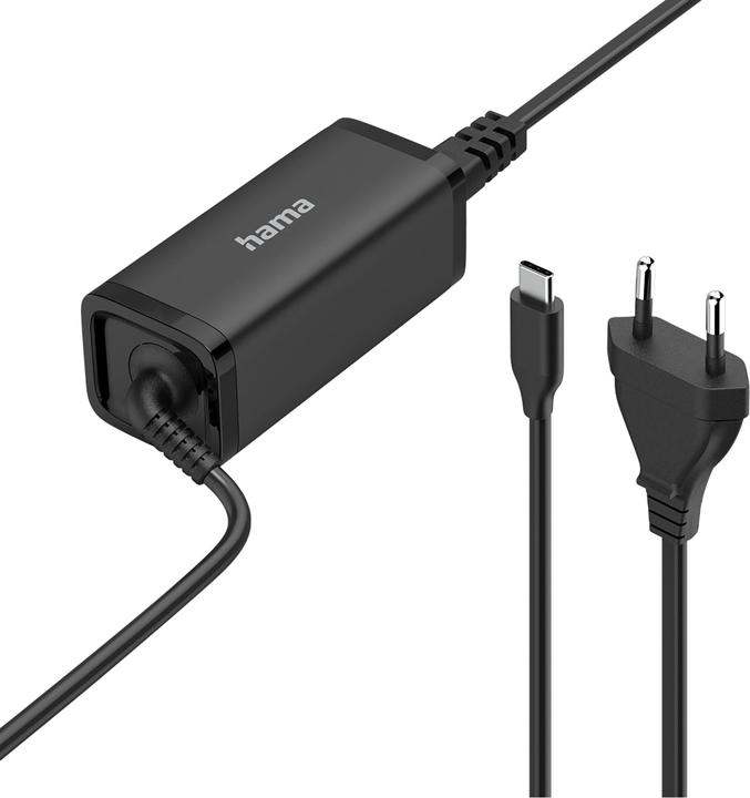 Hama Universal-USB-C-Notebook-Netzteil, GaN, Power Delivery (PD), 5-20V/65W (65 W)