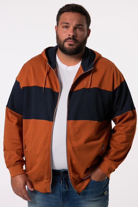 Image du produit Men+ Sweat-shirt zippé en molleton, capuche, esprit colour block - jusqu'au 8 XL (XXL)