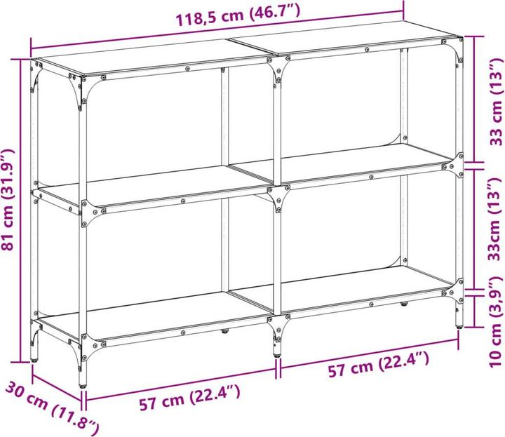 Image du produit vidaXL Konsolentisch (30 x 30 x 81 cm)